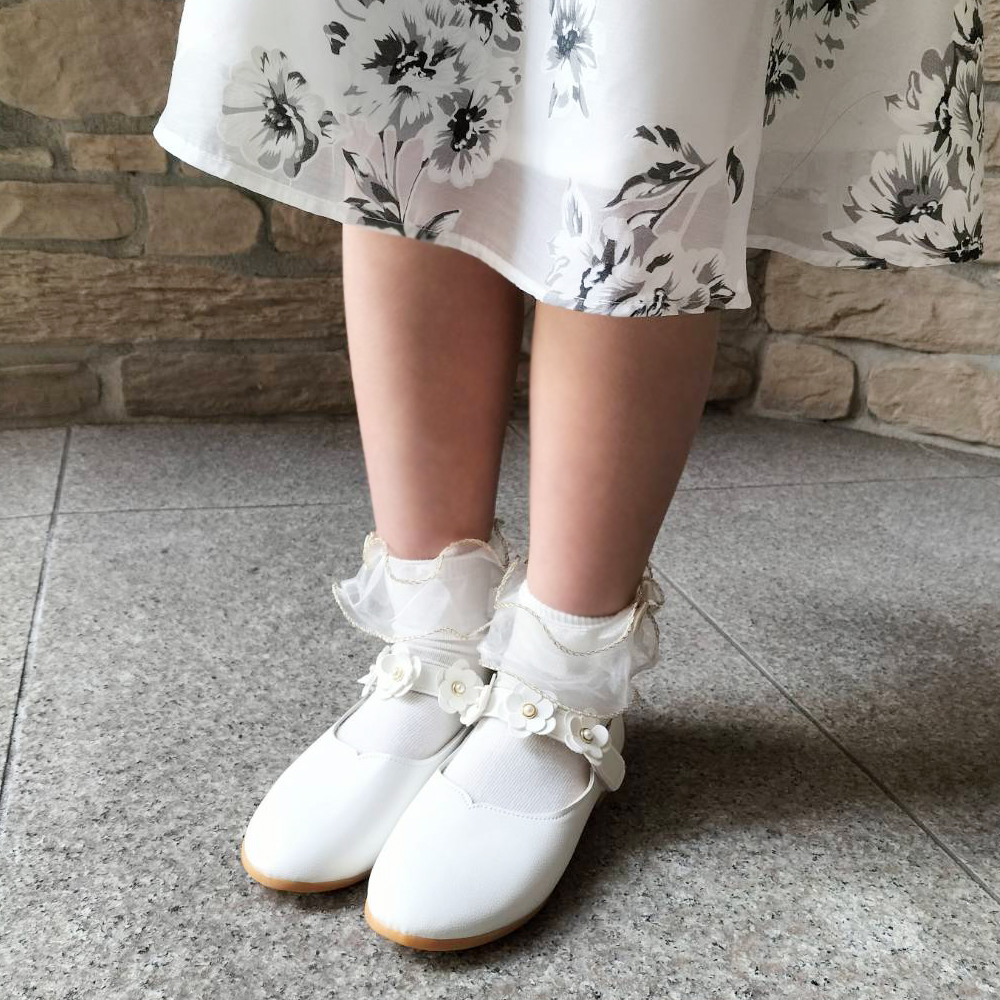 女の子 ホワイト フォーマル 靴 17cm 白 七五三  結婚式　入園式　入学式