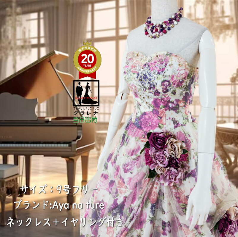 フォーマル衣装》購入 クラレナの ネックレス イヤリング付き Aya na  