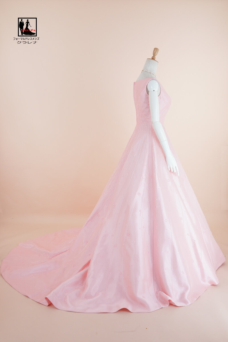 楽天市場 送料無料 二次会 花嫁 ウエディング 演奏会 イブニングクラレナの チョーカー イヤリング付き サーモンピンク ビーズ刺繍 カラードレス 9号 Clc4579 中古 Used品 リサイクル 洋装 ドレス Cd9 フォーマルドレスメンズ クラレナ