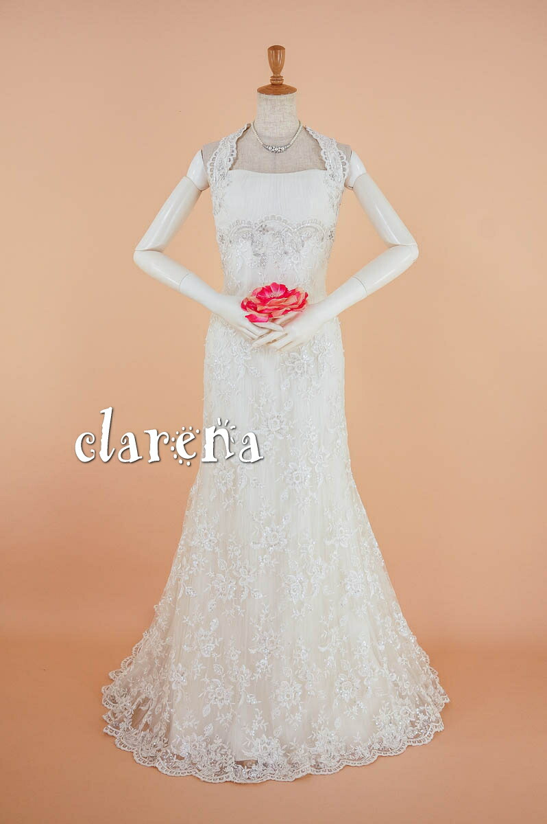 Clarena Sellout Thanks Wedding Dress Mermaid Line Ivory Flower