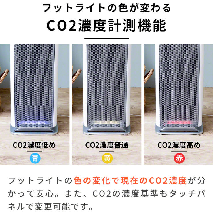 OliefCO2センサー搭載 空気清浄機 (約20畳対応 3R-CO2AP | kinderpartys.at