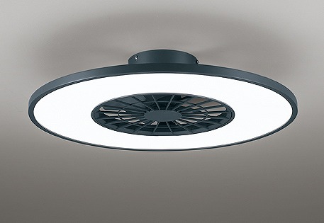 オーデリック シーリングファンライト 照明 DCファン付 FLAT FAN ～8畳 チャコール LED 調色 調光 Bluetooth OL291439BR｜照明 おしゃれ 家具 通販 クラセル