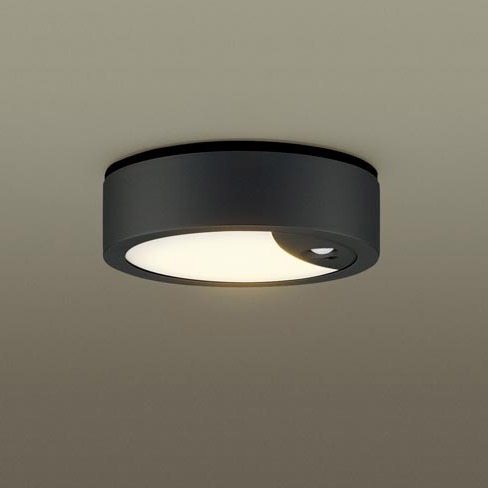 パナソニック FreePa 軒下用シーリングライト センサー付 ブラック LED(電球色) 拡散 LGWC51545LE1