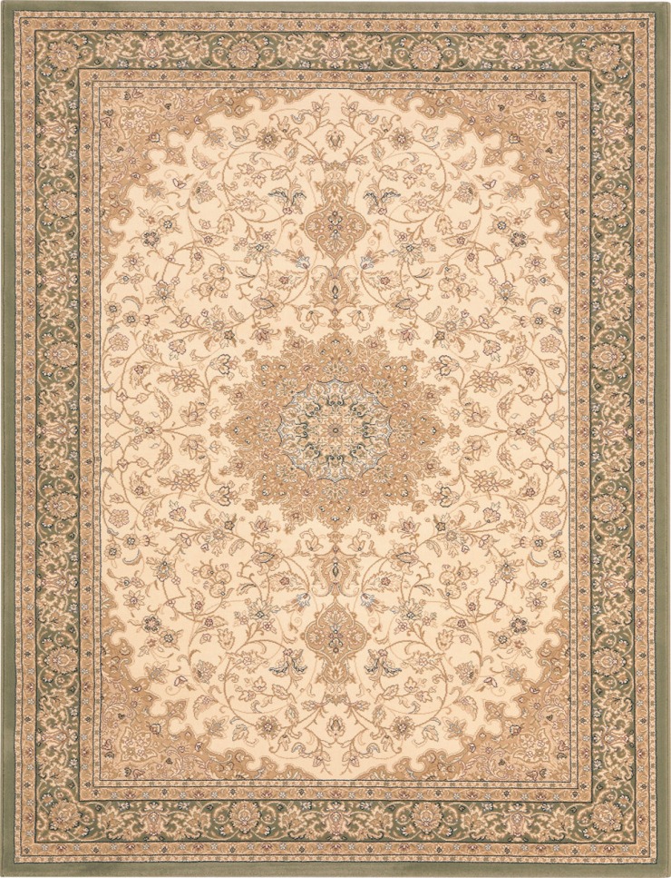 【メーカー直送】 カーペット ラグ マット 約6畳 240×340 グリーン ルル 7280-6444 Globe ディーパス マーベラスシリーズ