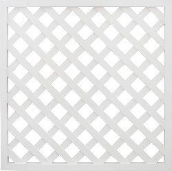 【メーカー直送】 人工木ラティスフェンス 900&times;900mm ホワイト 単品 目隠し 柵 仕切り 庭 DIY 4524804120444 [ビス・金具・ポスト別売]｜照明 おしゃれ 家具 通販 クラセル