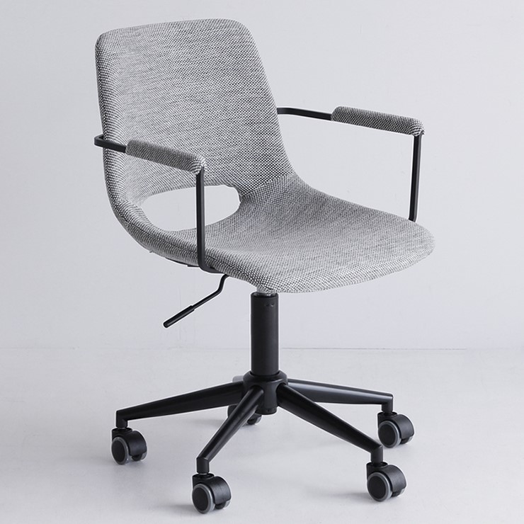 【メーカー直送】 オフィスチェア アーム付き Office Arm Chair -tihn- グレー CH-3398 市場株式会社