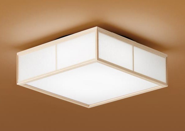 和風小型シーリングライト LED（昼白色） 拡散 385角 白木 パナソニック LGB53020LE1 天井照明 和室 廊下 内玄関