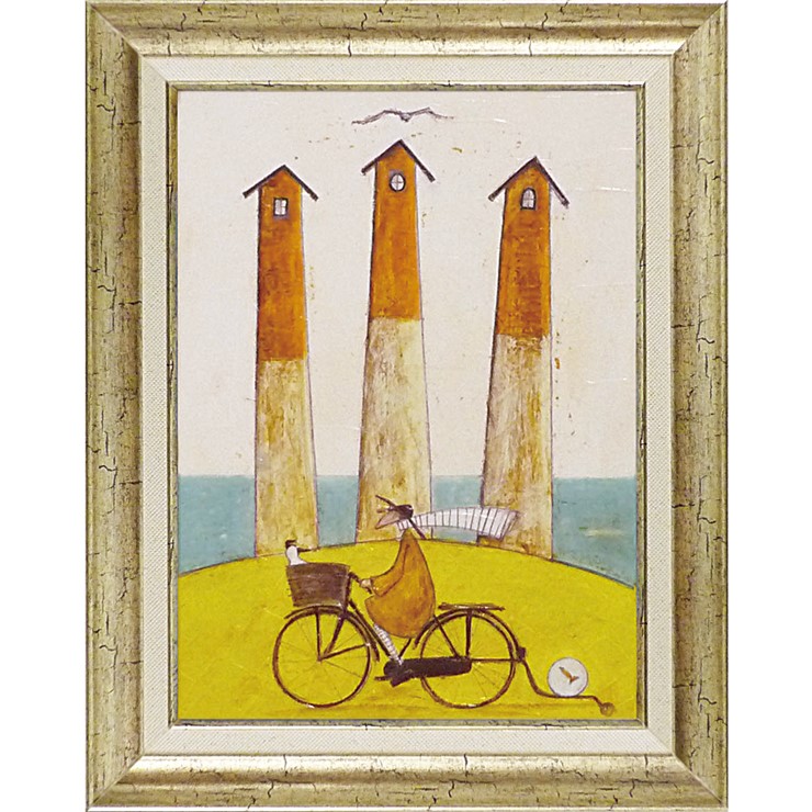 絵画 版画 額縁 おしゃれ サム トフト「海辺のサイクリング」 ST-08009
