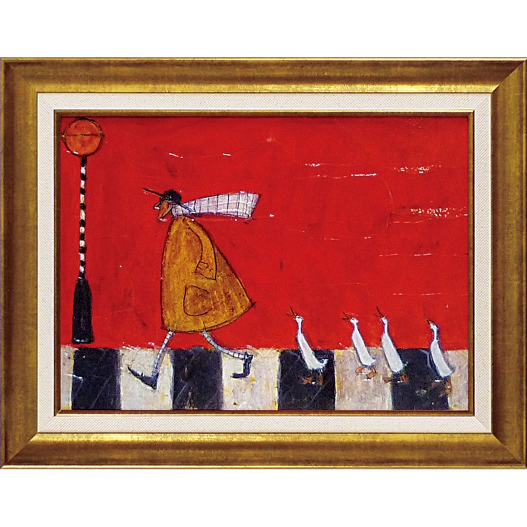 絵画 版画 額縁 おしゃれ サム トフト「アヒルと横断」 ST-08011