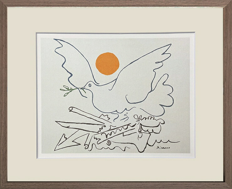 楽天市場】【パブロ・ピカソ アルミ額装ポスター】戦争と平和(520×720