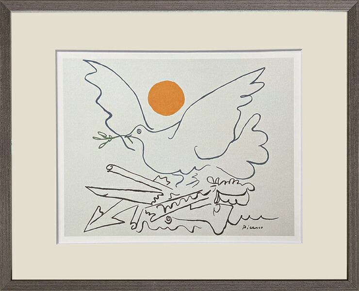 楽天市場】【パブロ・ピカソ アルミ額装ポスター】戦争と平和(520×720