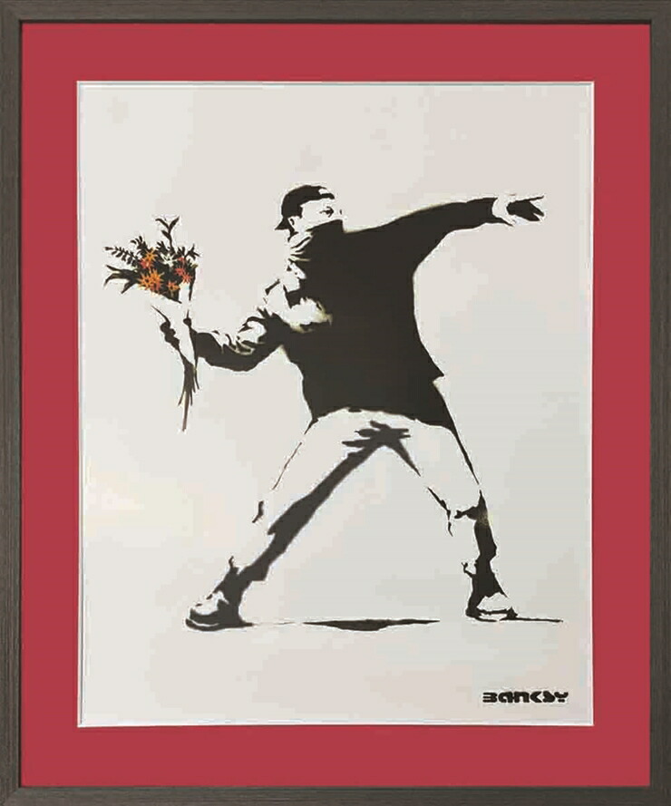 楽天市場】バンクシーBanksy Molotov花束を投げる男（愛は空中に