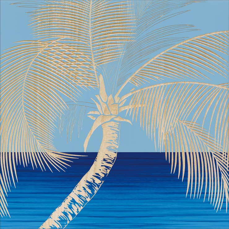 絵画 おしゃれ 木製 木彫り ウッド スカルプチャー アート「パーム ツリー（BL+NP）」 SA-15100 ヤシの木 椰子の木 やしの木