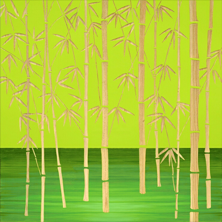 絵画 おしゃれ 木製 木彫り ウッド スカルプチャー アート「フォレスト バンブー（GR+NP）」 SA-15085 竹 森
