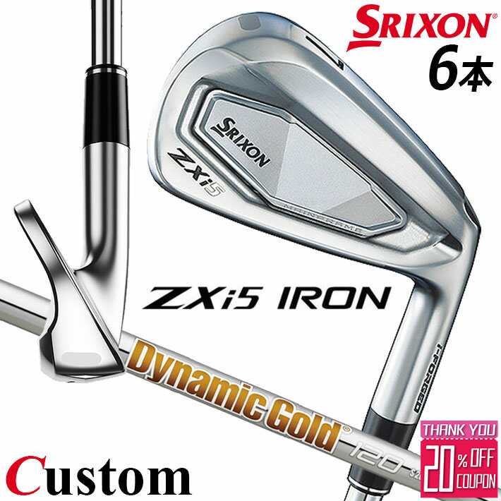 メーカーカスタムクラブ ダンロップ SRIXON ZXi5 右用 アイアン 6本セット(#5-PW) Dynamic Gold 120 スチールシャフト スリクソン 2025 日本正規品