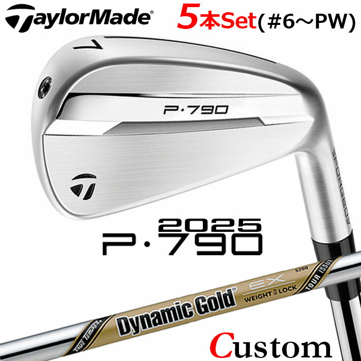 メーカーカスタムクラブ テーラーメイド P790 2025 アイアン 5本セット(#6-PW) 右用 Dynamic Gold EX TOUR ISSUE スチールシャフト 日本正規品 TaylorMade
