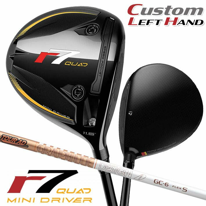 【レフティ/左用】メーカーカスタムクラブ テーラーメイド r7 QUAD ミニ ドライバー TOUR AD GC カーボンシャフト 日本正規品 2025 TaylorMade MINI DRIVER|クラッシュゴルフ店