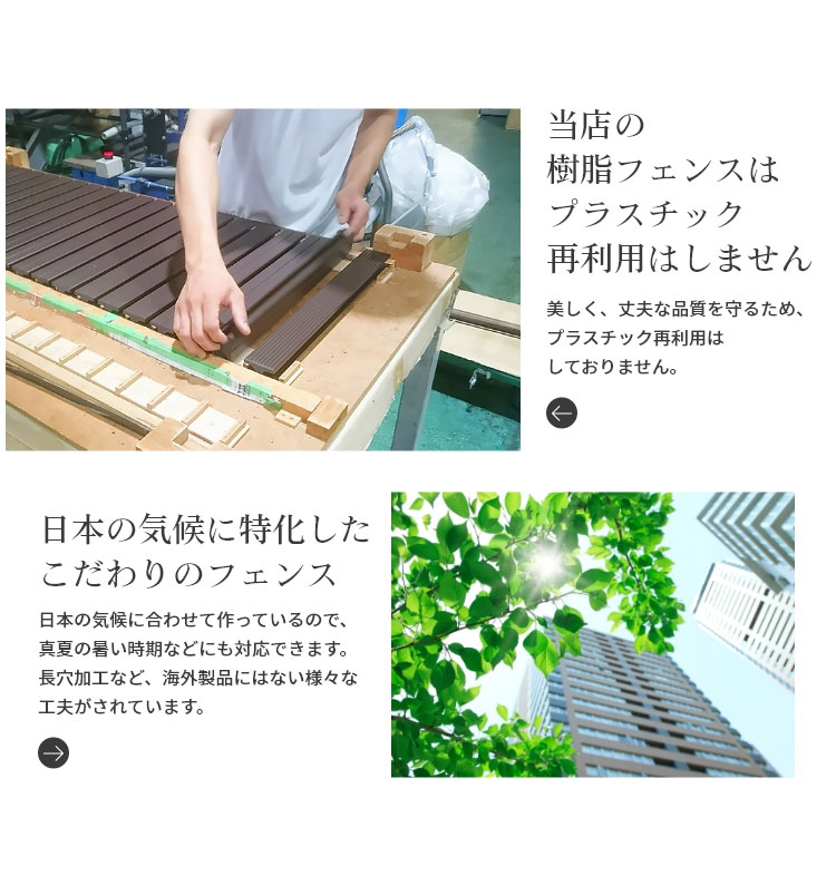 ポイント5倍 日本製 長期保証 目隠しフェンス 樹脂 フェンス