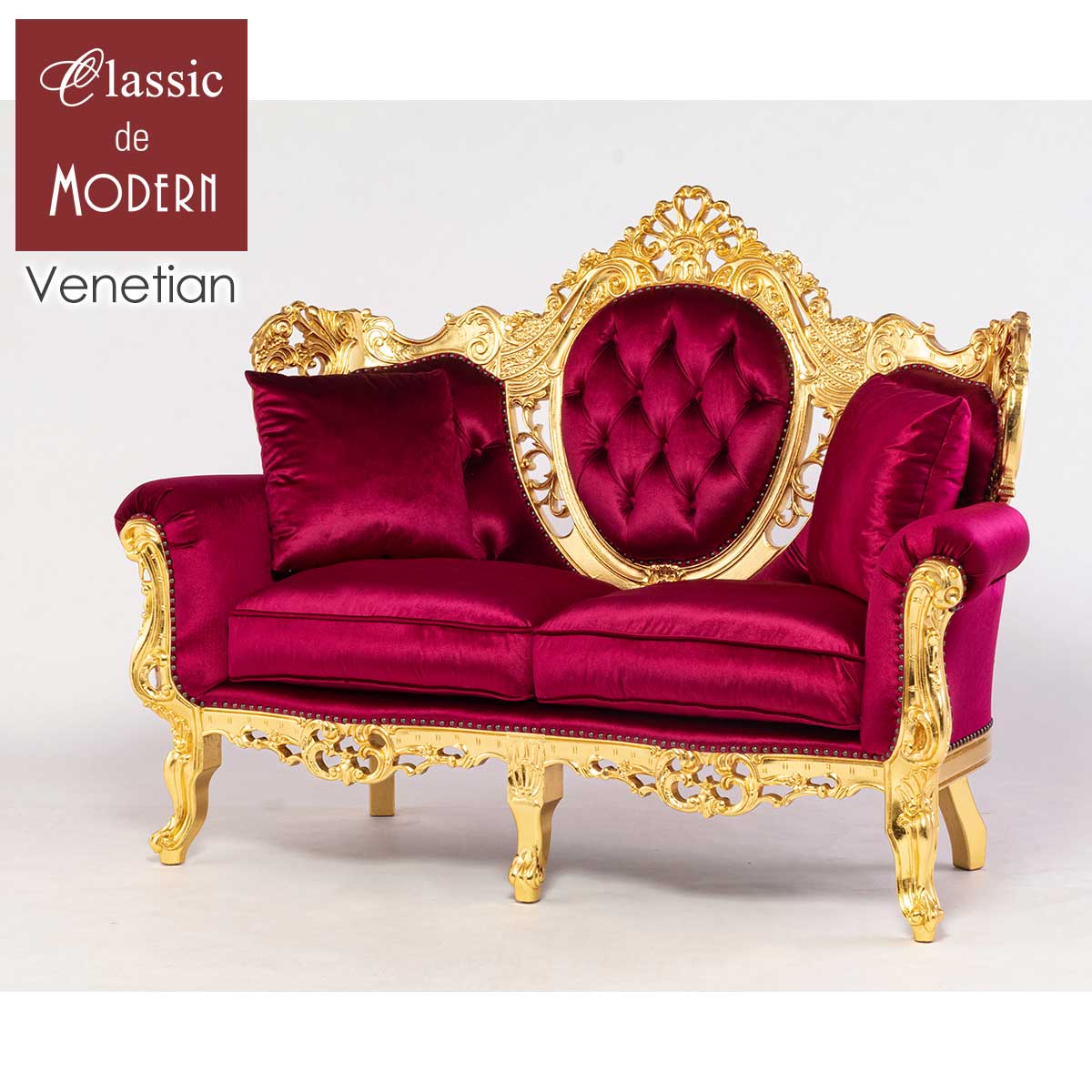 楽天市場】輸入家具 二人掛けソファ ヴェネチアン ロココ ソファー