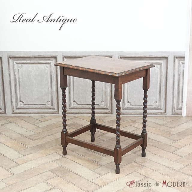 楽天市場】輸入家具 アンティーク サイドテーブル テーブル 天然オーク