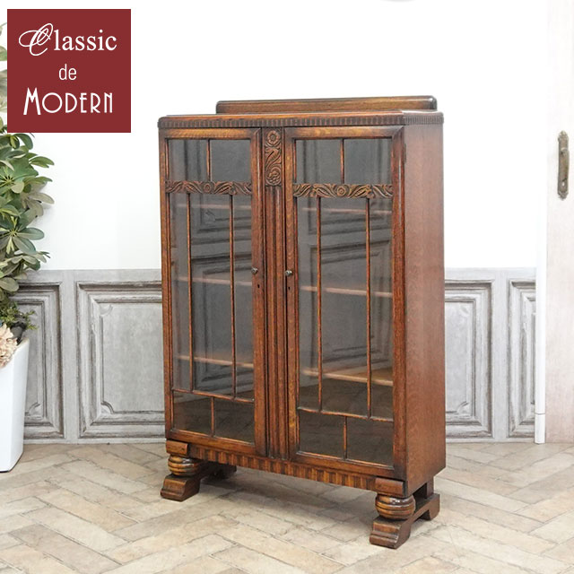 楽天市場】アンティーク ブックケース アンティーク家具 飾り棚