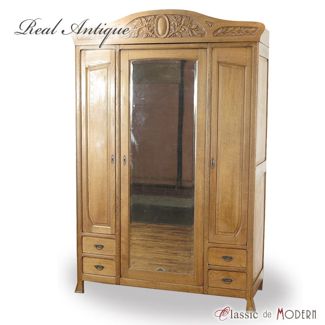楽天市場】アンティーク キャビネット アンティーク家具 ワードローブ