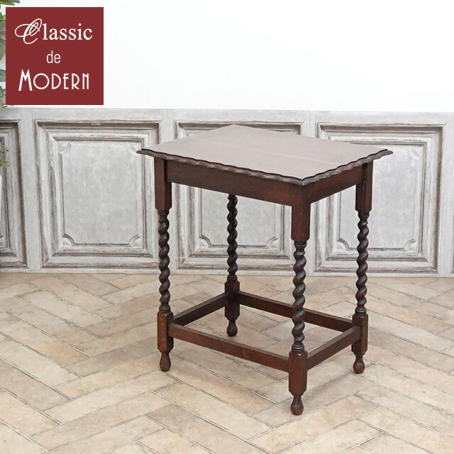 楽天市場】輸入家具 アンティーク サイドテーブル テーブル 天然オーク