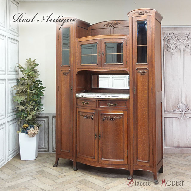 楽天市場】アンティーク キャビネット アンティーク家具 飾り棚 サイド