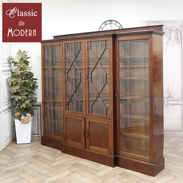 楽天市場】アンティーク家具 リプロダクト ブックケース 飾りボード