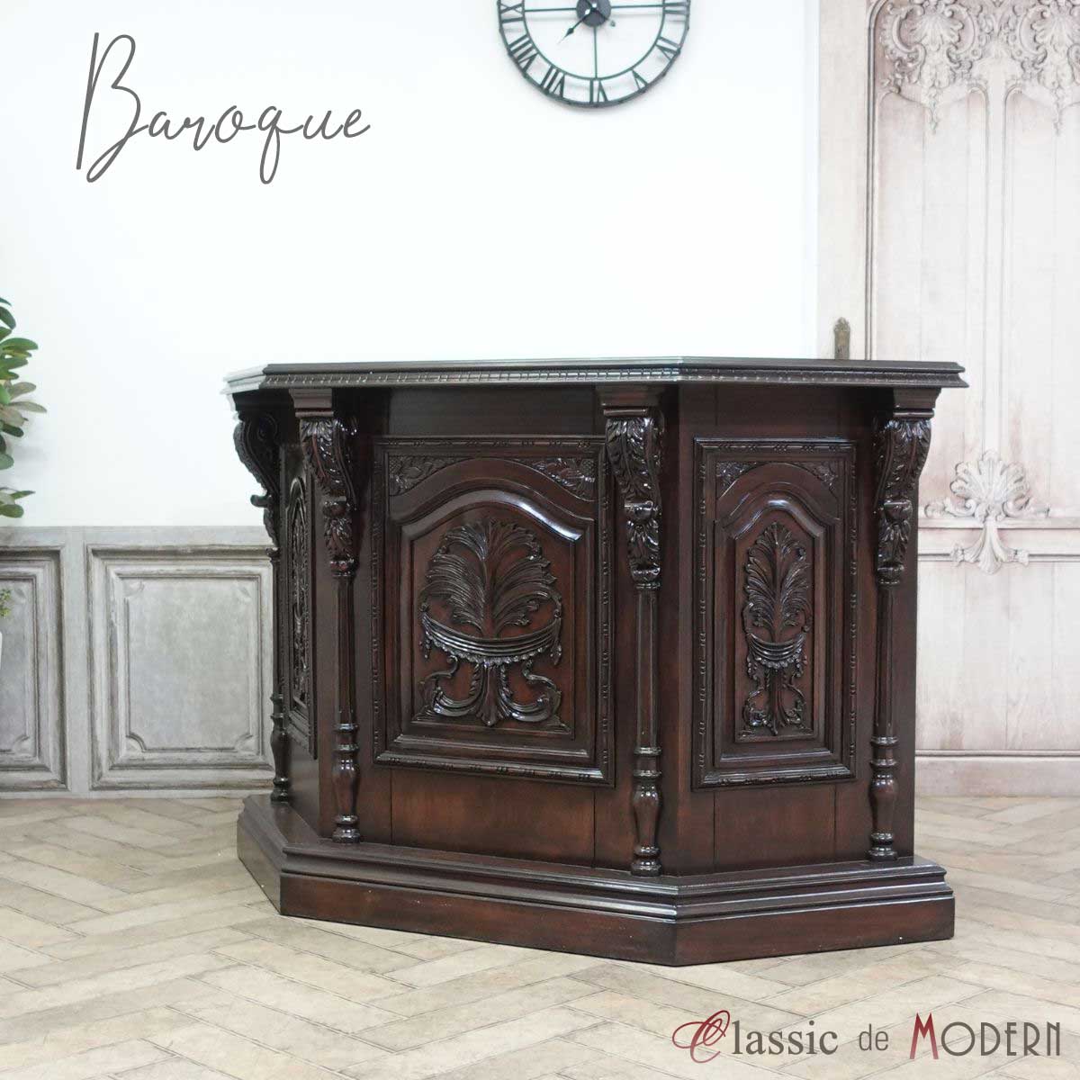 楽天市場】輸入家具 カウンターテーブル レジカウンター ヴィンテージ