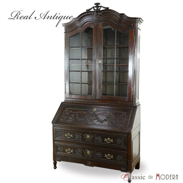 楽天市場】輸入家具 アンティーク ブックビューロー アンティーク