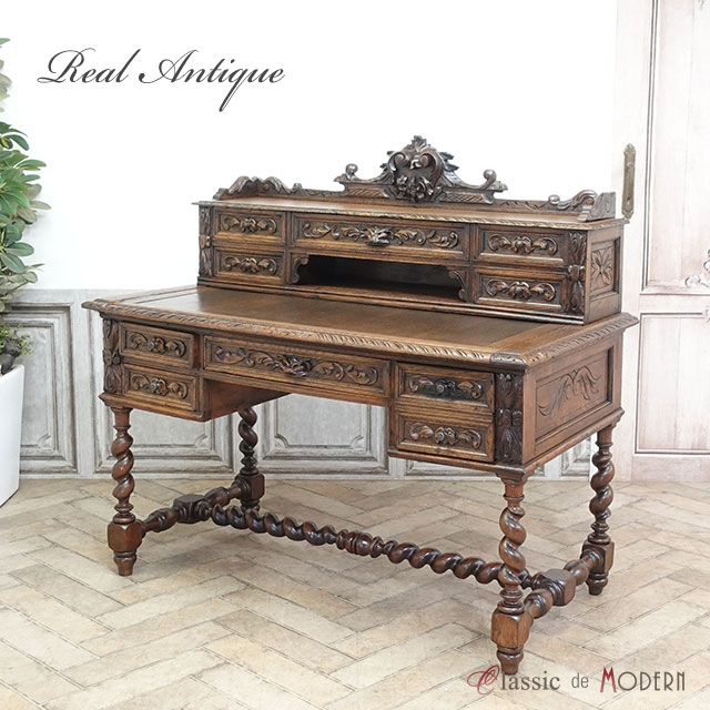 楽天市場】輸入家具 アンティーク デスク アンティーク家具 サイド