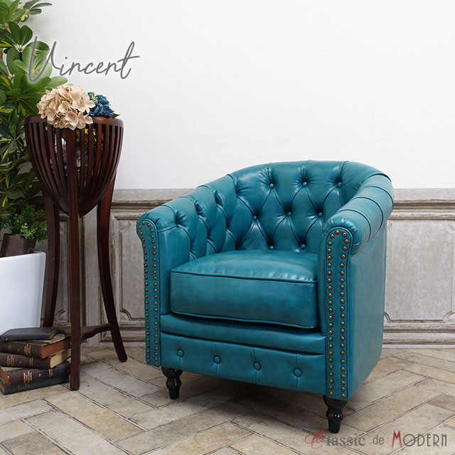 楽天市場】輸入家具 チェスターフィールド ソファ 一人掛け