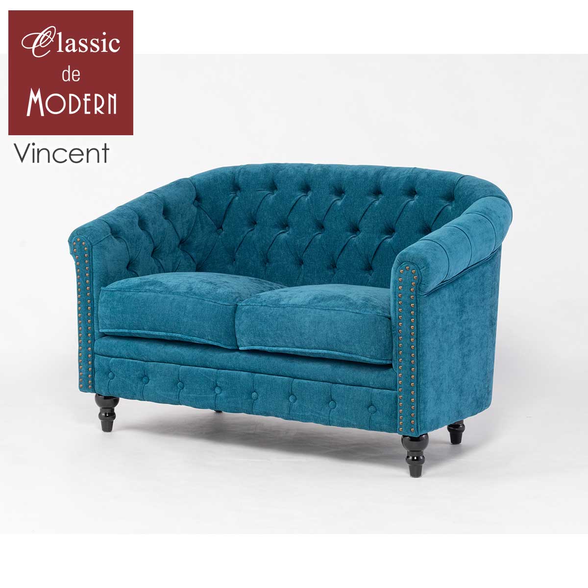 楽天市場】輸入家具 チェスターフィールド ソファ 二人掛け