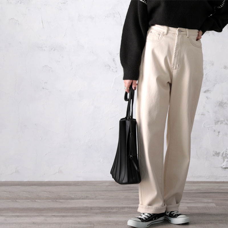 楽天市場 メール便 送料無料 デニム ジーンズ レディース チノ チノパンツ 小さいサイズ 大きいサイズ ゆったり ハイウエスト S 2l 3l 深めの股上 サルエル風 古着風 色落ち 加工 ブルー メンズ ユニセックス ストレート Elf019 Classical Elf クラシカルエルフ