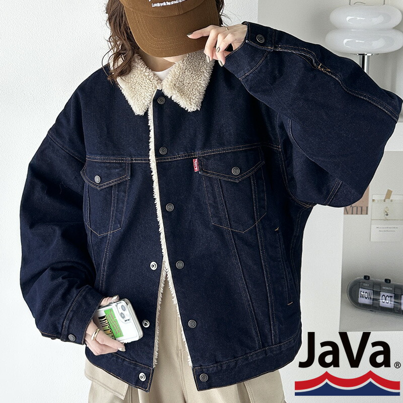 javaジャバ コラボ》コート ジャケット レディース 襟ボア 衿ボア