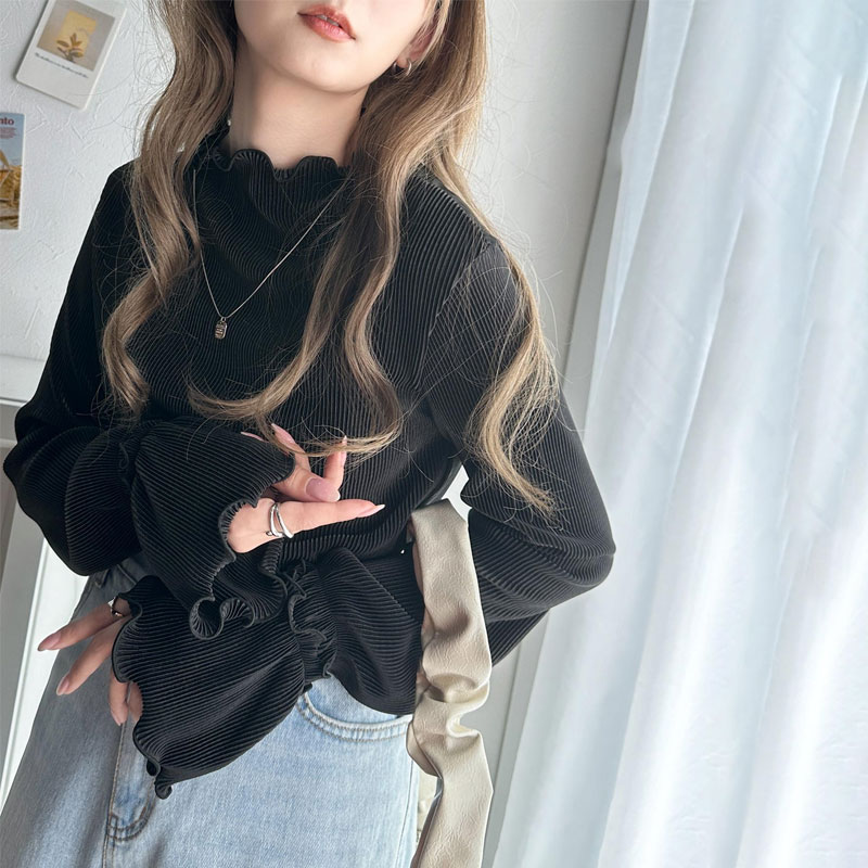 6(ROKU) シアージャカード ポロニット ニット 6（ロク）の「＜6(ROKU)＞シアージャカード ポロニット（ニット