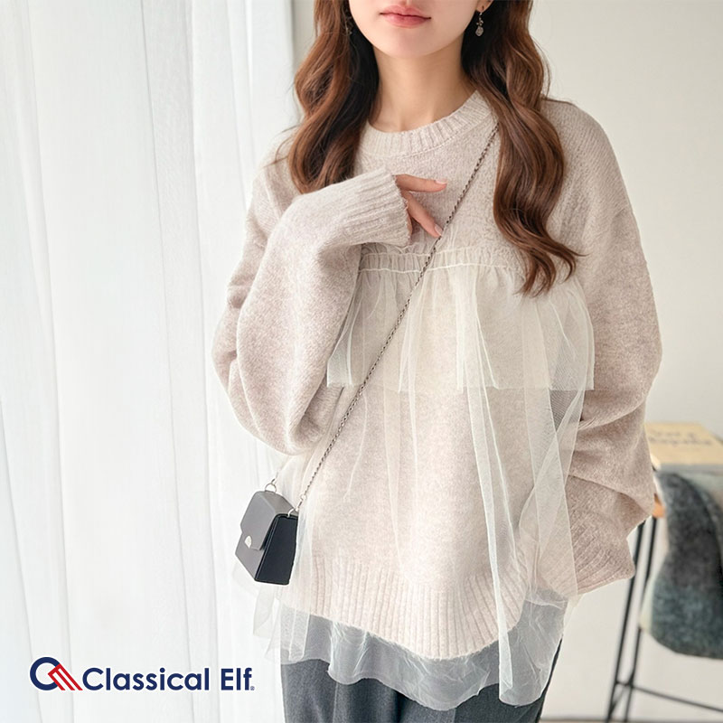 6(ROKU) ＜6(ROKU)＞シアージャカード ポロニット ビューティー