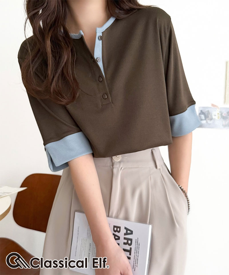 SALE／30%OFF】Ballsey ダブルフェイスドットステッチ クルーネック