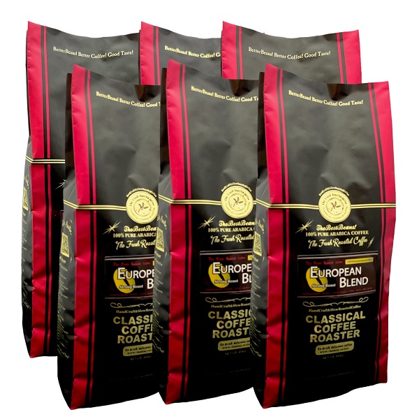 コーヒー豆 240杯分 アラビカ豆100% ヨーロピアン ブレンド コーヒー 6LB( 454ｇ×6袋）セット 【 豆】 8,760円