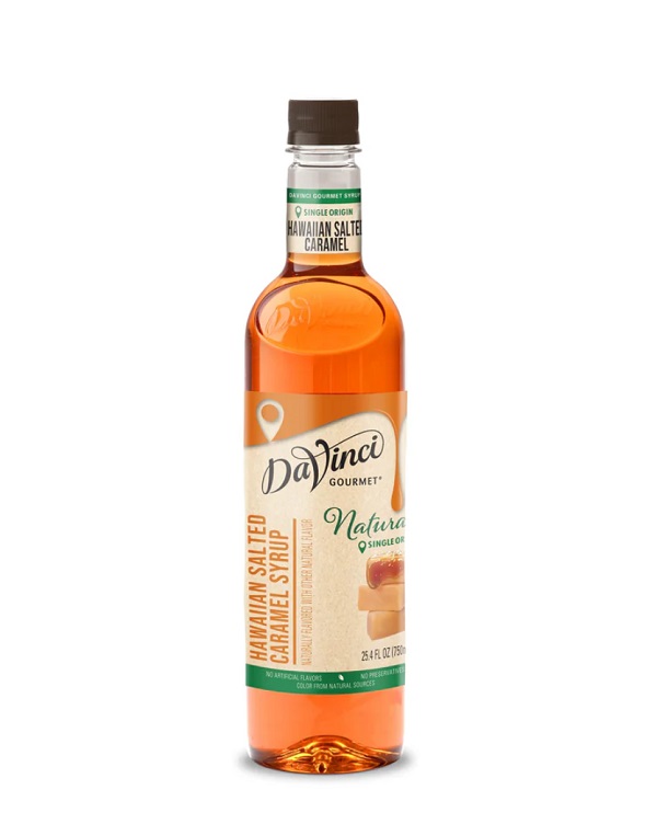 ダヴィンチ　フレーバーシロップ　オールナチュラル ハワイアンソルトキャラメル 750ml 12本セット!!