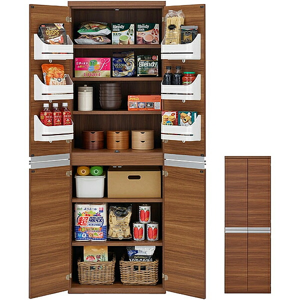 ★お値引き有★ 【KITCHEN STOCKER　キッチンストッカー　幅約60cm】色から選択！　収納庫　日本製　完成品　最上位等級規格製品：F★★★★　SSA-607/エリーゼアッシュ　SSD-607/リアルウォールナット　SSS-607/ホワイトウッド　SSW-607/スーパーホワイト
