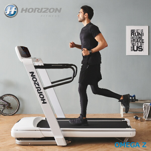 Rakuten 楽天市場 トレッドミル 電動ウォーカー メーカー1年保証オリジナル床保護マットプレゼント中 ｈｏｒｉｚｏｎ ジョンソン ルームランナーｏｍｅｇａ ｚオメガ ゼット 運動強度に合わせてコンソールの色が変化 シンプルかつ本格的なランニングマシン 快適