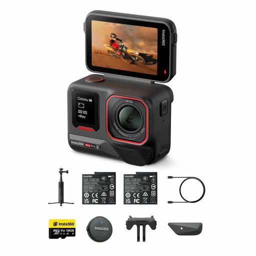 Insta360AcePro2-Vlog一揃いの道具-デュアルバッテリーライカとの一緒になる発展による雨合羽操作手順の8K動き写真器。1/1.3in検出器、デュアル人工知能学手当て暗所動作