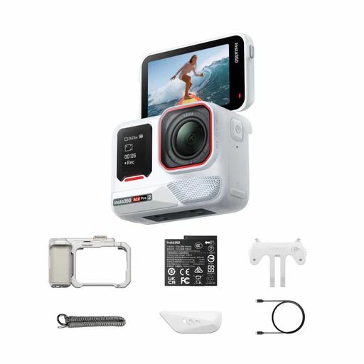 Insta360AcePro2押さえるモデルアークティックホワイト?表どおり映画化キットムーンライトシルバー|8K写真器|Leica一緒になる発展1/1.3in検出器|デュアル人工知能学手当て低照明動作|フリップ映写幕\u0026人工知能学…