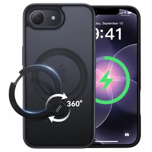 【2026素晴らしい名曲\u0026定点360度回転させる】CASEKOOiPhone17e/16e用入れもの米軍MIL標準尺度耐衝撃MagSafe相応う高耐久性【横縦相い性・角度親しさ合わせる】手っとり早い申し受ける相応う指紋押しとどめる/引っ敷き入眼/黄変押しとどめる/半澄み切った超強磁気力