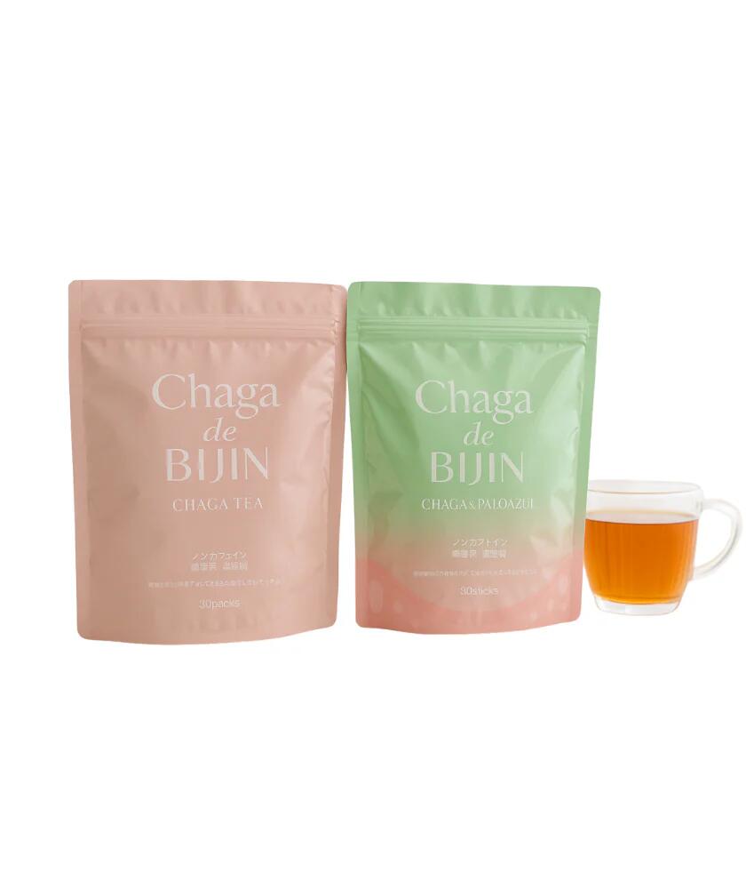 【シルクドリバー 公式】チャーガ de BIJIN 【セット10%OFF】スティックタイプ&ティーパックタイプ チャーガ茶 カバノアナタケ パロアッスル 補酵素 サプリメント 美容サプリ 健康茶 キノコ チャーガ βグルカン エイジングケア 顆粒 持ち運び｜クリアスカイショップ