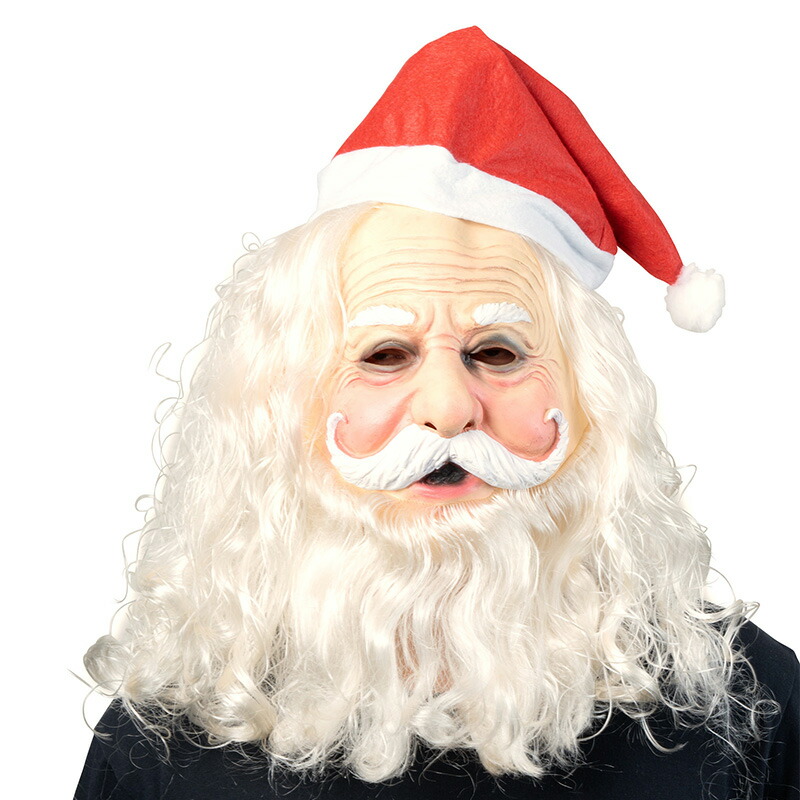 サンタクロースフェイス 楽天市場】リアルサンタマスク サンタクロース サンタ かぶりもの