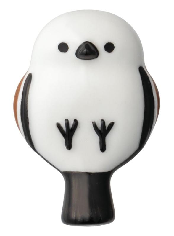 デコレコーポレーション ニホンノコトリ とまり木箸置き シマエナガ サイズ：約W3.6 D5.4 H1.6 MG-47012画像