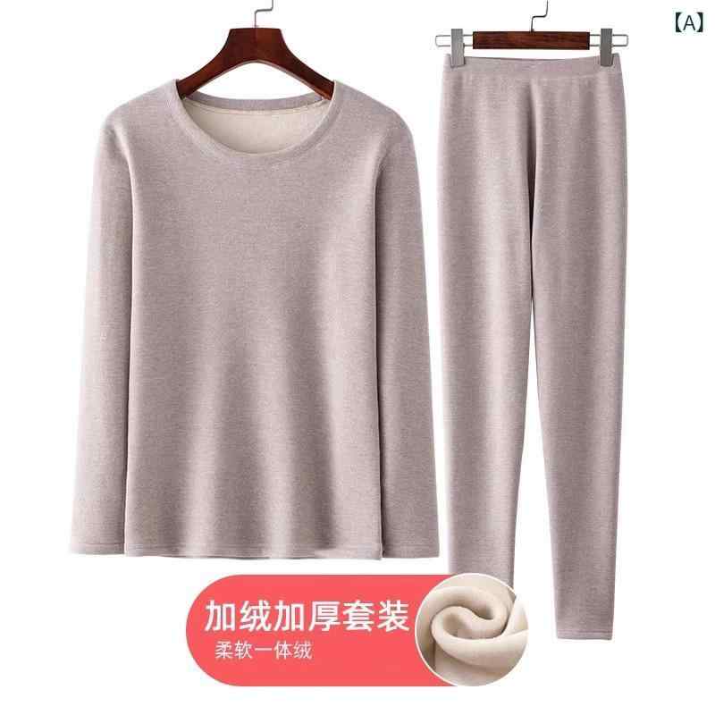 カットソー レディース 秋冬 裏起毛 あったか 長袖 インナー 暖かい スリム 防寒 無地 M L XL 2XL ラウンドネック カーキ ブラック パープル ナイロン70% 保温性